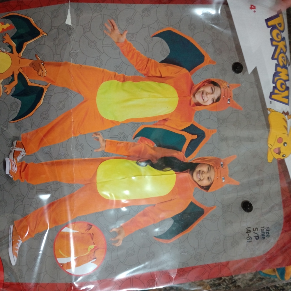 Pokemon Charizard Kids Costume - Orange and Green